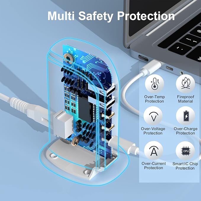 USB C Charger Block Multiport Upoy, Upgrade Charging Station - Image 5