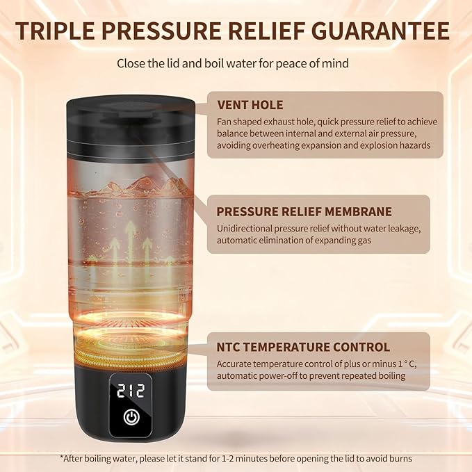 Travel Electric Kettle, Balabulala Portable Water Boiler - Image 4