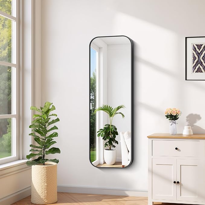 FORBATH Bathroom Mirror 48" x 16", Rectangle Black Bathroom Mirror - Image 4