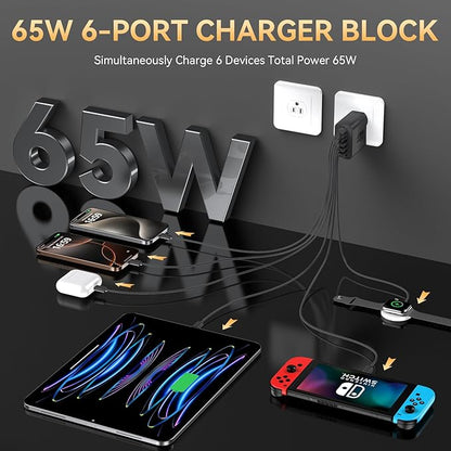 USB C Fast Charger Block, iPhone Charger Fast Charging Blocks 65W Multi Port - Image 2