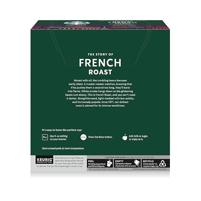 Starbucks K-Cup Coffee Pods, Dark Roast Hot or Iced Coffee, French Roast - Image 8