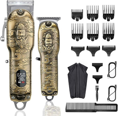 RESUXI Mens Hair Clippers and Trimmers Set, Professional Cordless Barber by RESUXI