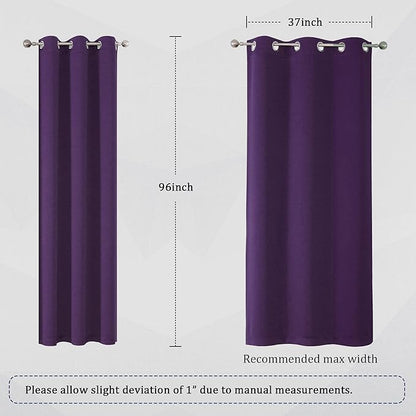 DUALIFE Dark Purple Blackout Curtain - Image 6