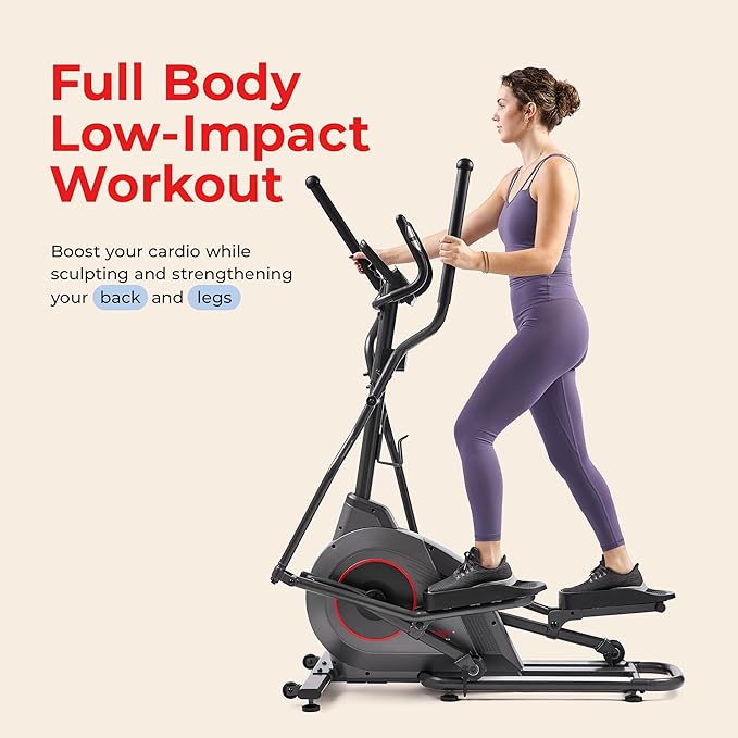 Sunny Health & Fitness Smart Upright Elliptical w/Pulse Sensor Built-in - Image 2