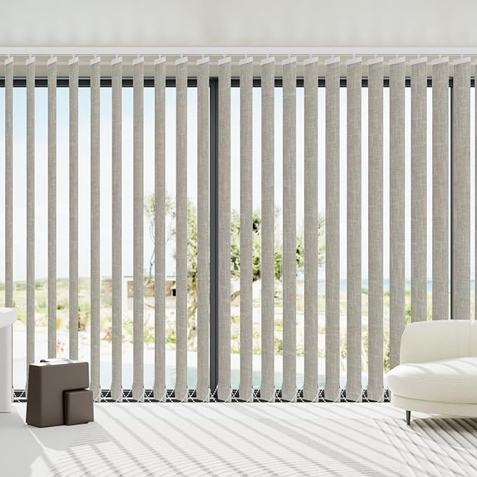 Blindify Motorized Vertical Blinds, Light Beige - Image 2
