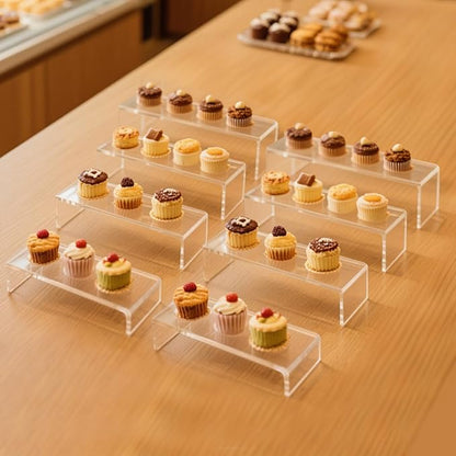 Blaithom Acrylic Display Riser Stand, Thickened to 0.2'' Acrylic Shelf Risers - Image 6