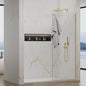 Shower Screen, 3/8" Tempered Glass, Shower Wall Panels, Fix Shower Glass Screen by YTSAHSTT