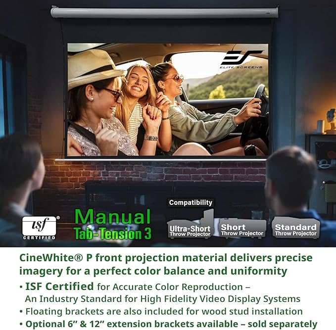 Elite Screens Manual Tab-Tension 3, 125-INCH - Image 4