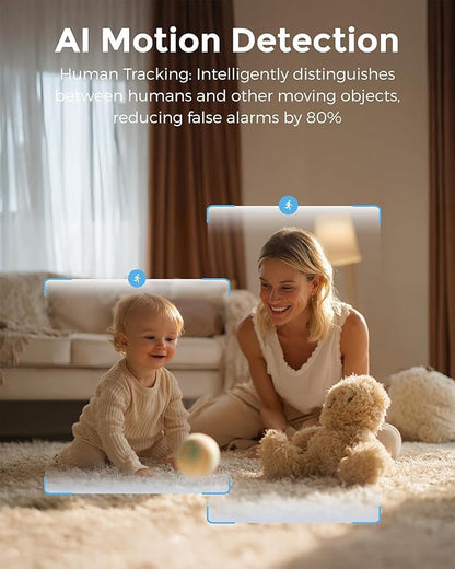 Devo Indoor Smart Cameras for Home Security 2K, 360 Pan-Tilt Human Pet Dog Baby - Image 5