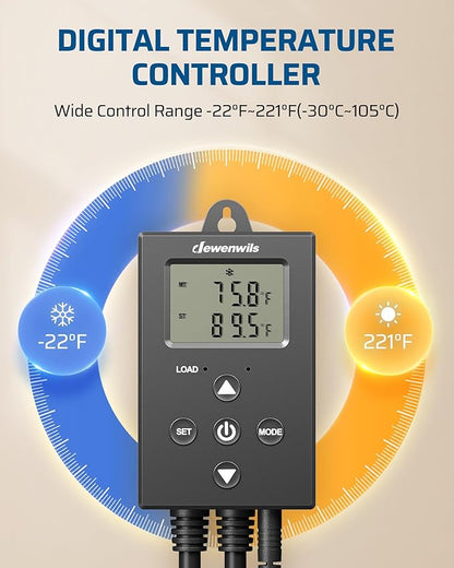 DEWENWILS Digital Temperature Controller Thermostat Outlet - Image 3