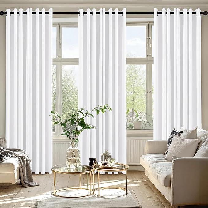 MIULEE Pure White Blackout Curtains - Image 6