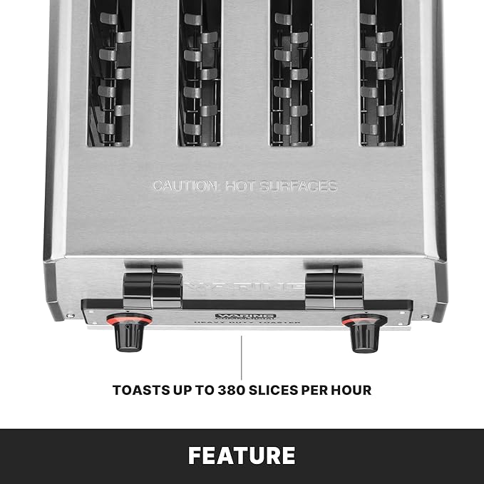 Waring Commercial WCT805B 4-Slice Heavy Duty Commercial Pop-Up Toaster - Image 4