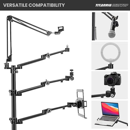 TARION Overhead Camera Desk Mount: 4-in-1 Heavy Duty Mount Set - Image 4