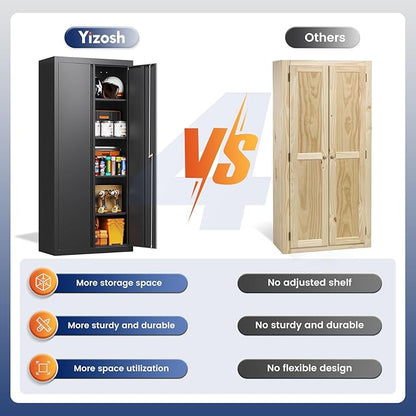 Yizosh Metal Garage Storage Cabinet - Image 6