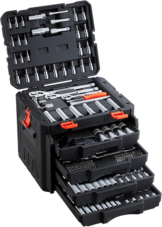 VEVOR Mechanics Tool Set, 297-Piece Mechanic Tool Kit, 1/4 in, 3/8 in, and 1/2 by VEVOR