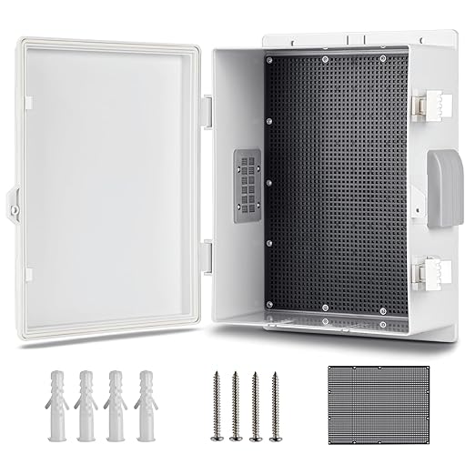 Outdoor Waterproof Electrical Junction Box, ABS Water Resistant Enclosure by smartpoeswitch
