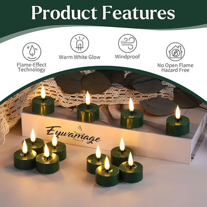 Eywamage Green Christmas LED Tealights - Image 5
