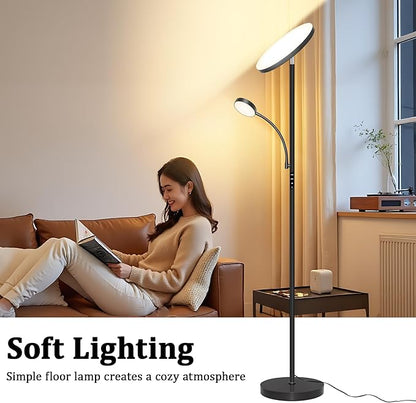 Floor Lamp-42W/4200LM Super Bright Floor Lamp, Dimmable 2-in-1 LED Floor Lamp - Image 6