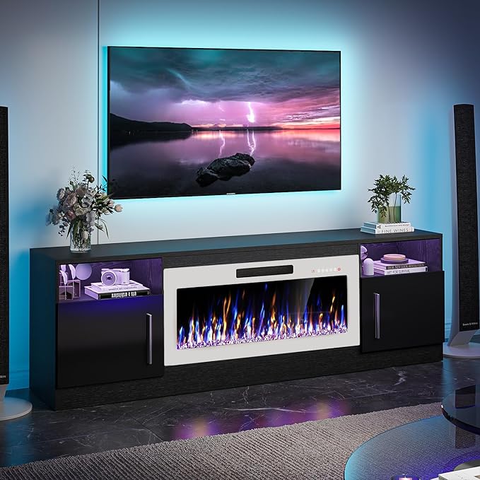 VITESSE TV Stand Fireplace by Vitesse