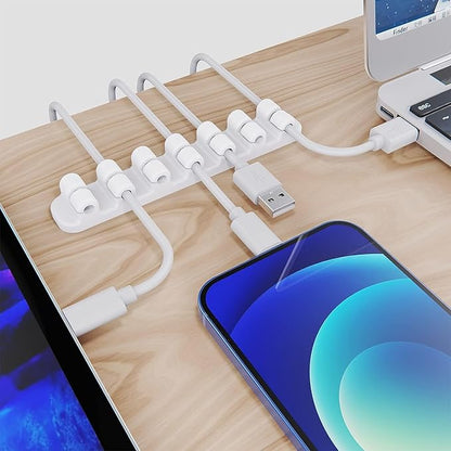 SOULWIT Upgraded Cable Holder, Cable Management Cord Organizer Clips Silicone - Image 2