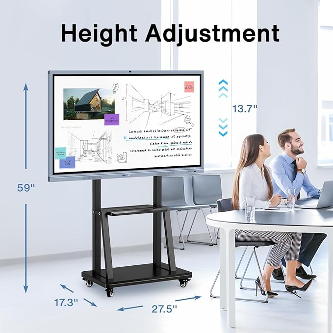 43-65" Height Adjustable Mobile Stand - Image 2