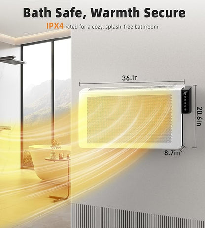 Convection Space Heaters for Indoor Use Large Room, 1500W Infrared Bathroom - Image 3