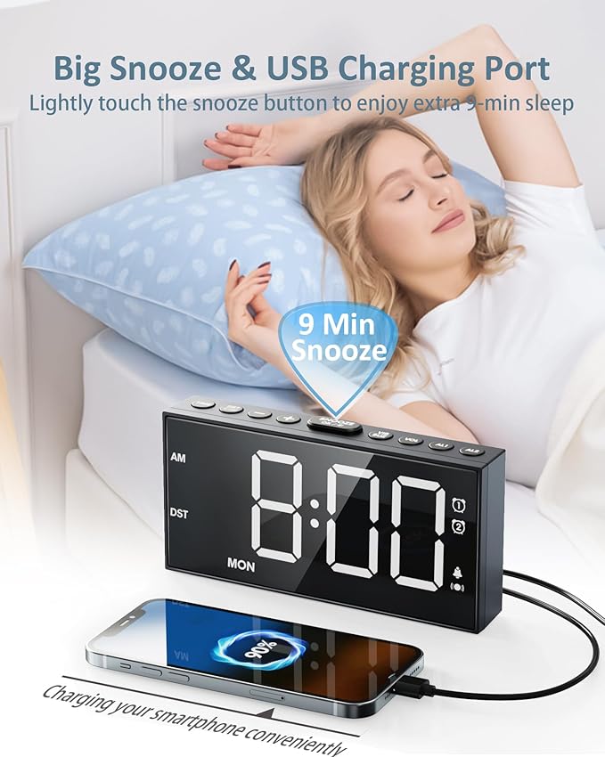 Loud Alarm Clock with Bed Shaker - Image 5