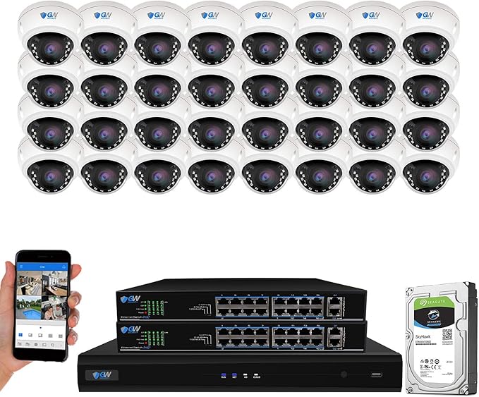 GW Security 32 Channel 8MP UltraHD 4K Audio & Video Motorized Zoom Smart AI by CamStarTechnologyInc