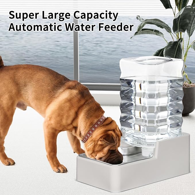 RIZZARI Stainless Steel Pet Water Feeder: 9L Gravity Leak-Proof Auto Refill - Image 6