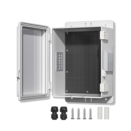 Outdoor Waterproof Electrical Junction Box, ABS Water Resistant Enclosure by smartpoeswitch