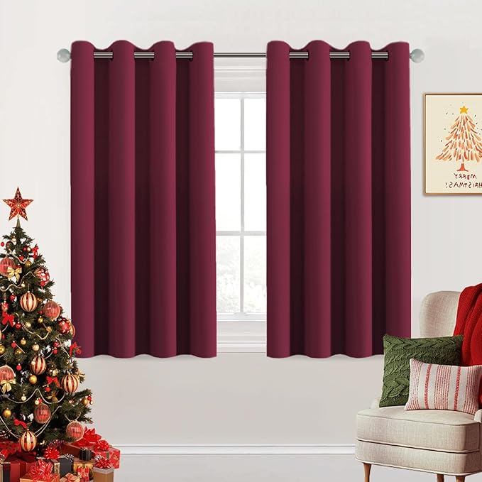 H.VERSAILTEX Christmas Blackout Curtains Premium Blackout Thermal Insulated by HVERSAILTEX