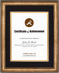 Golden State Art 11x14 Frame for 8.5x11 Diploma Antique Gold Real Glass | Includes Black Over Gold Double Mat,Fits 8.5x11 Certificate, Document, Photo, Picture, Wall Mount