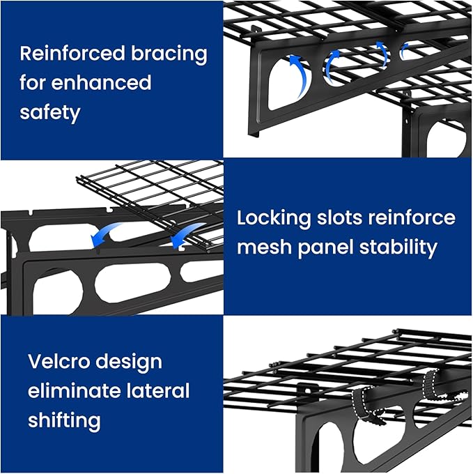 FLEXIMOUNTS 2x4ft Garage Shelving Wall-Mounted, Holds Up to 200 lbs, Garage - Image 5