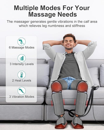 Nekteck Leg Massager for Circulation and Pain Relief, Air Compression Foot Calf - Image 2