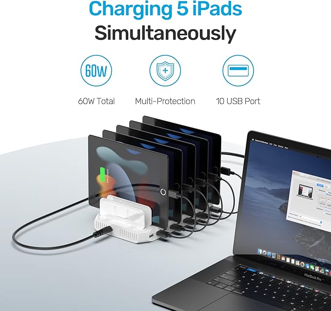 Unitek Multi Charging Station, 10-Port USB Charger - Image 8