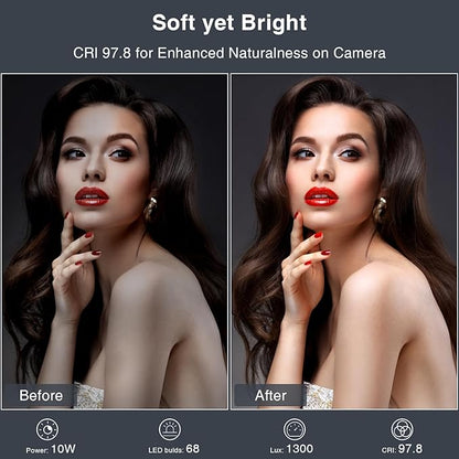Lighting for Video Calls, 30 Light Modes Video Conference Light, Desk Ring Light - Image 2