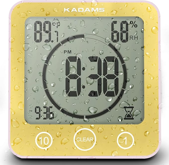 KADAMS Shower Clock Waterproof Bathroom Timer – Digital Wall Clock - Image 7