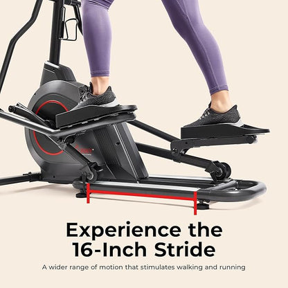 Sunny Health & Fitness Smart Upright Elliptical w/Pulse Sensor Built-in - Image 5