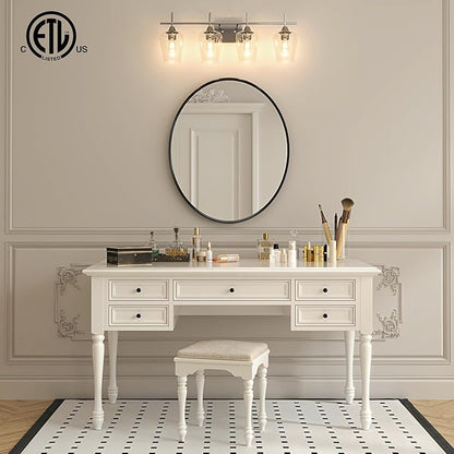 VONLUCE Bathroom Vanity Light, 4 Light Bathroom Light Fixture Over Mirror - Image 2