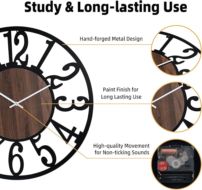 Casaformia 32'' Large Silent Wall Clock - Image 4