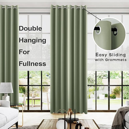 KOUFALL 96 Inches Long Curtains Drapes - Image 2