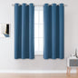 DUALIFE Denim Blue Curtains 45 Inch Length, 34 Inch Wide Narrow Curtains by DUALIFE