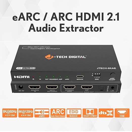 J-Tech Digital 8K HDMI Audio Extractor - Image 2