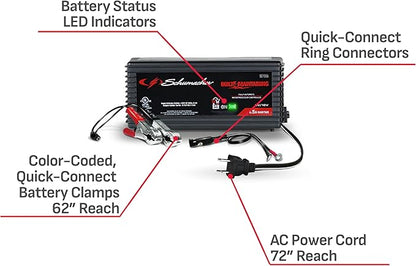 Schumacher Electric 1.5A Car Battery Charger and Maintainer, 3-in-1 Solution - Image 6