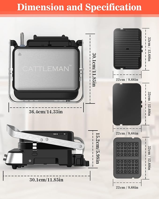 Panini Press Grill Sandwich Maker - Image 2
