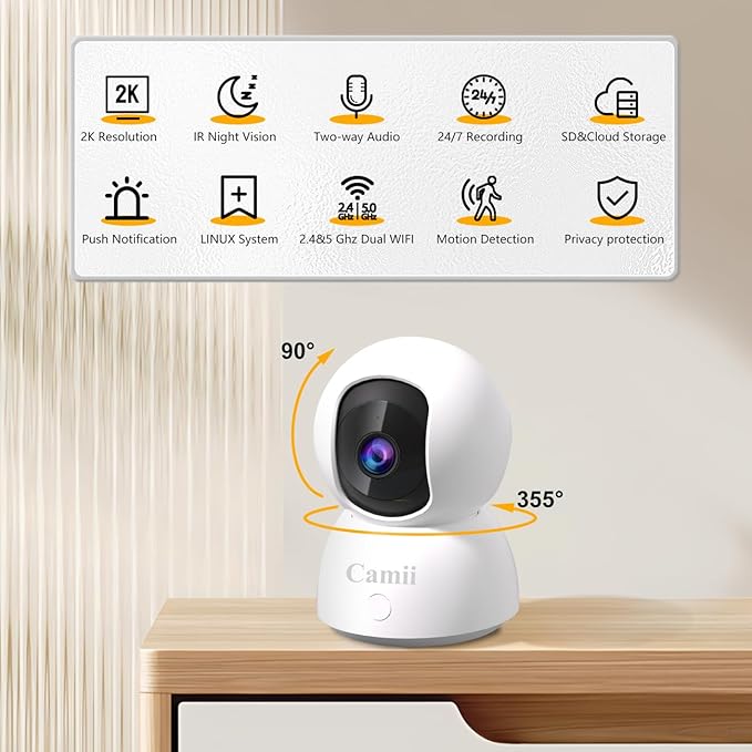 2K Pet Camera Indoor, 5G/ 2.4G Indoor Cameras - Image 6