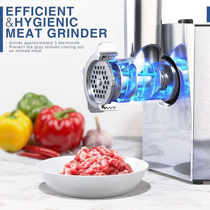 CHEFFANO Meat Grinder, Electric Meat Grinder and Sausage Maker Includes 3 Size - Image 7