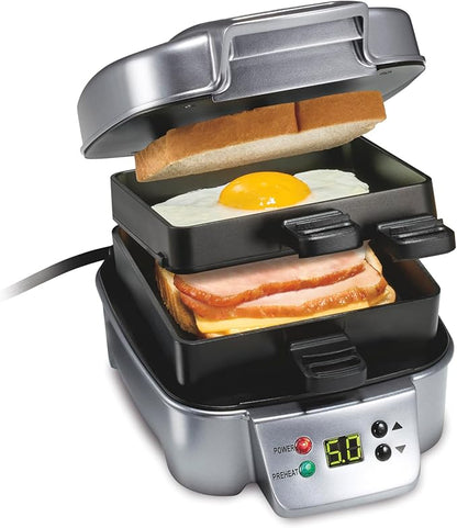 Hamilton Beach Sandwich Stacker Customizable Hot Sandwich Maker, 24 Sq. In. by HamiltonBeach