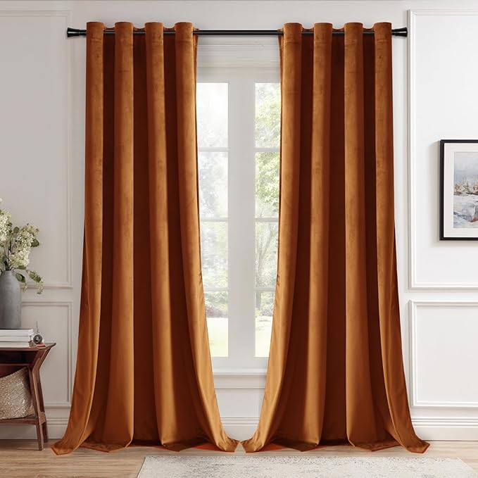 JIUZHEN Velvet Curtains for Bedroom by JIUZHEN