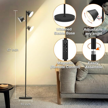 Pesken 42W LED Tree Floor Lamp, 4500 Lumens Dimmable Standing Lamp - Image 6